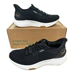 KURU Atom 2 Shoes Womens 11 Wide Black Mesh Athletic Walking Sneakers Comfort